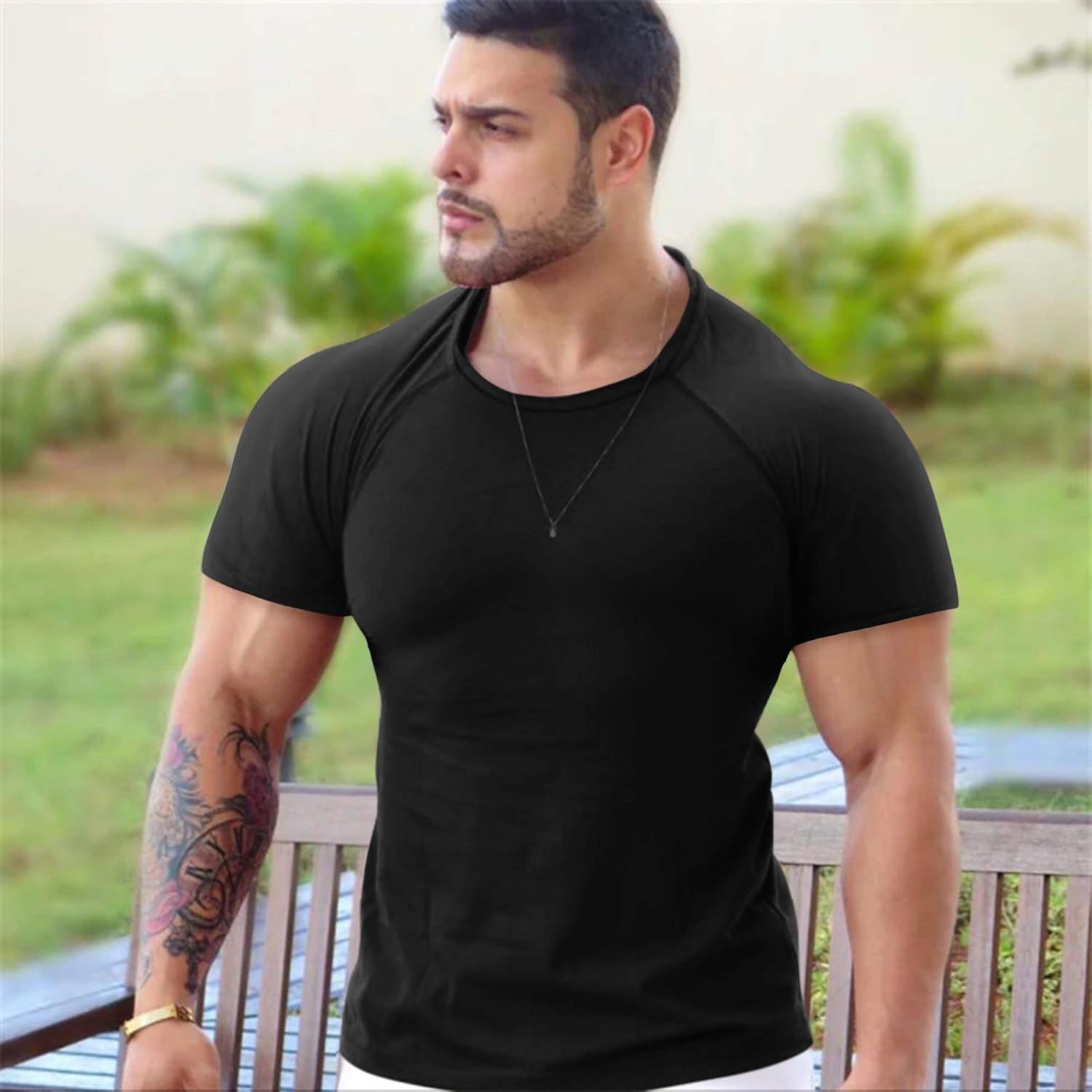 Men'S 3 Pack Workout T Shirts Short Sleeve Gym Bodybuilding Muscle Shirt Base Layer Fitness Tee Tops